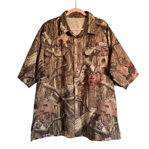 Bimini Bay‎ Sz XL/2Xl Button Down Mossy Oak Breakup Infinity Fishing Hunting